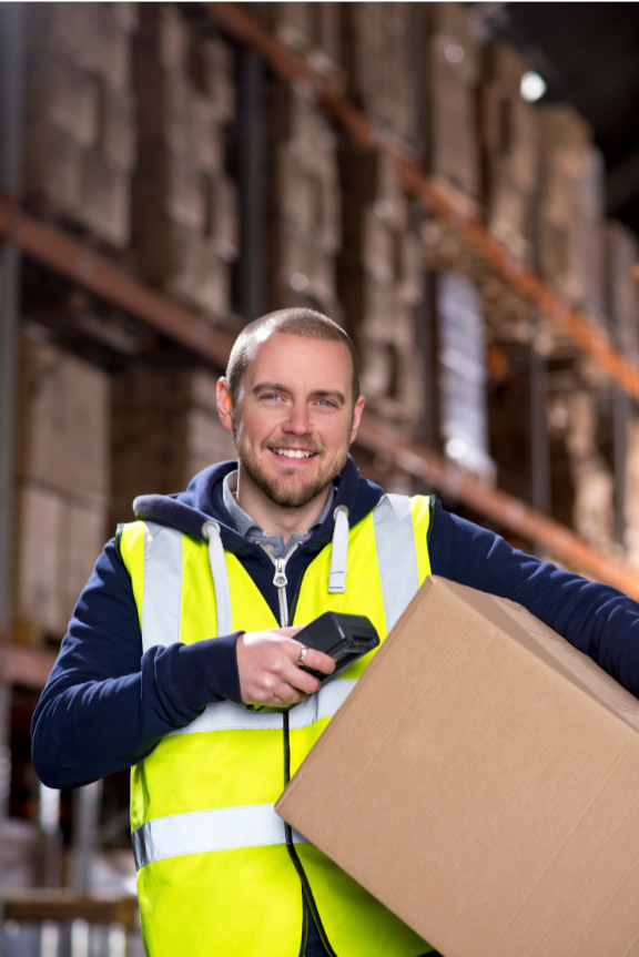 Warehouse Worker scanning