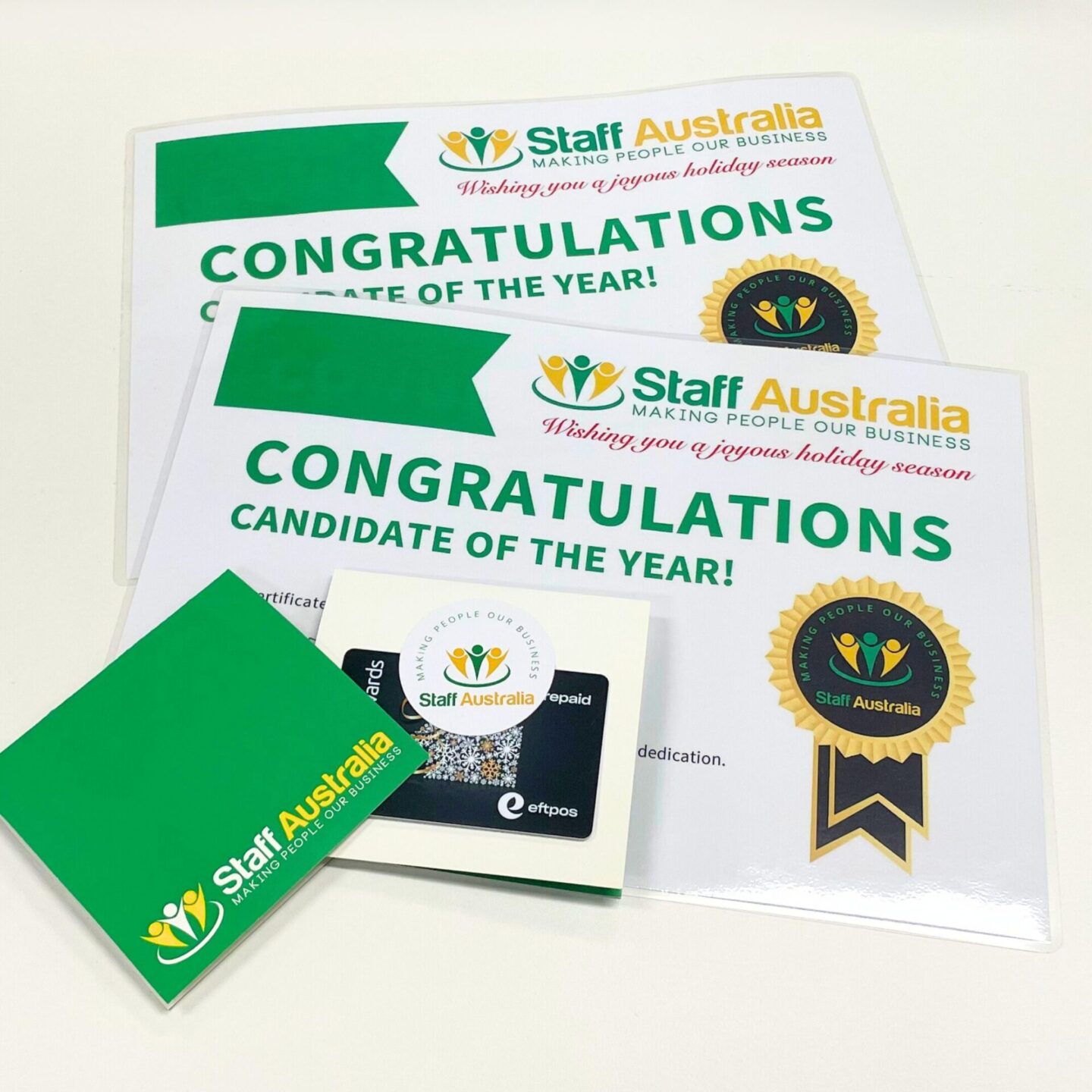 Candidate of the Year Certificates and Gifts